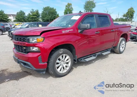 2021 Chevrolet Silverado 1500 4Wd Short Bed Custom из США, поврежденный, VIN 3GCPYBEKXMG204495